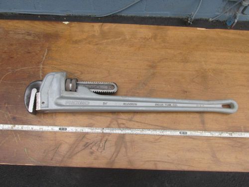 Ridgid 24 IN HEAVY DUTY ALUMINUM PIPE WRENCH ALLOY STEEL JAWS ELYRIA MADE IN USA
