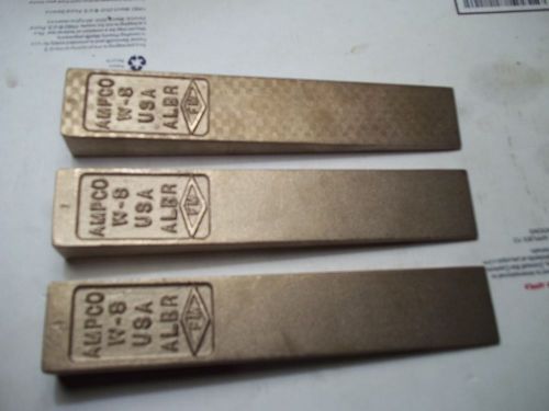 New 3pc set ampco brass wedges w-8 machinist tools auto mechanic berylco wedge for sale