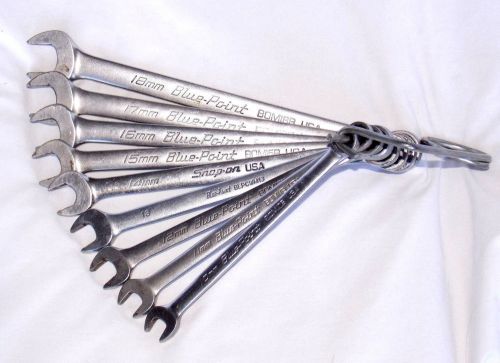 Blue-point 9 pc. metric combination wrench set 10mm -18mm for sale