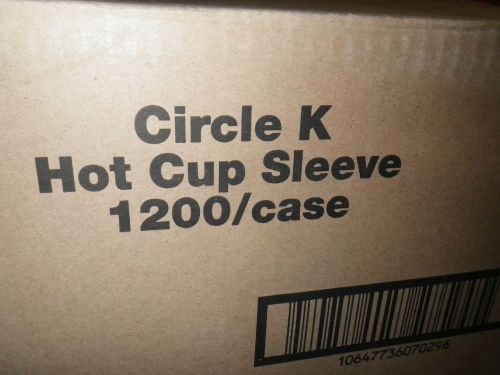 CASE OF 1,200 COFFEE HOT BEVERAGE CUP SLEEVES - HANDLE YOUR COFFEE SAFELY