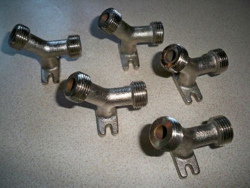 Micro Matic Stainless Steel Wall Brackets Keg Beer System Fittings Lot of 5