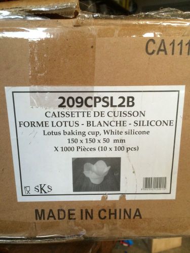 4 oz Lotus White Silicone Baking Cups 1000 CT