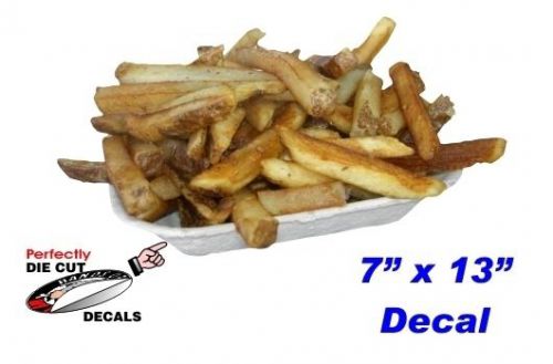 French fries in a tray 7&#039;&#039;x13&#039;&#039; decal for restaurant or carnival food trailer for sale