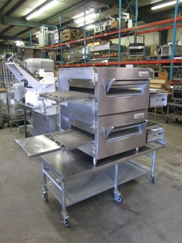 2010 lincoln 1132 electric pizza conveyor oven w/18&#034; wide belt - double stack for sale