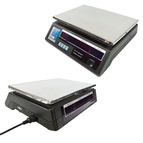Black Food 60lb Digital Electronic Scale Price Computing Produce Counting Store