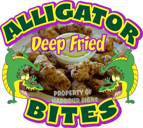 Alligator Bites Fried Concession Restaurant Food Truck Vinyl Menu Decal 14&#034;