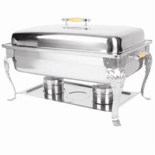 CHAFER FULL SIZE - 8 QUART RECTANGULAR DELUXE HANDLE CHAFERS  - SLRCF0511Z