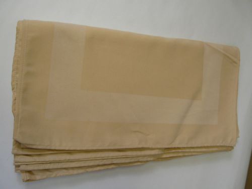 2 dozen ea 20” x 20” satin band linen 100% polyester table napkins. bermuda sand for sale