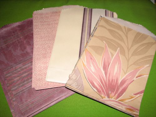 Recycled paper flat bags (45) - approx. 6 1/4 x 9 1/2&#034; assorted color/patterns for sale
