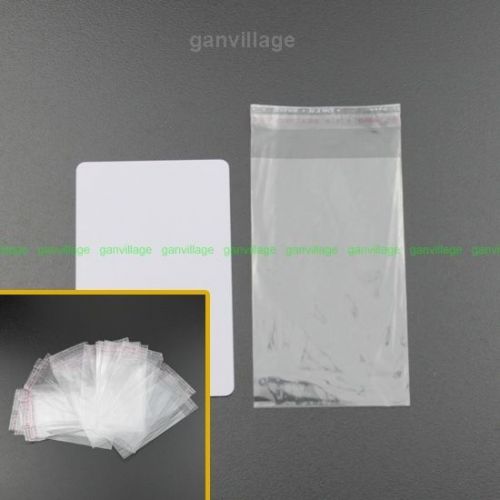 100 x clear self adhesive seal plastic gems toy gift retail packing bags 5.5x9cm for sale