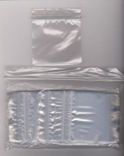 100 Zip top Plastic Bags 3x3 inch Resealable Bag Clear