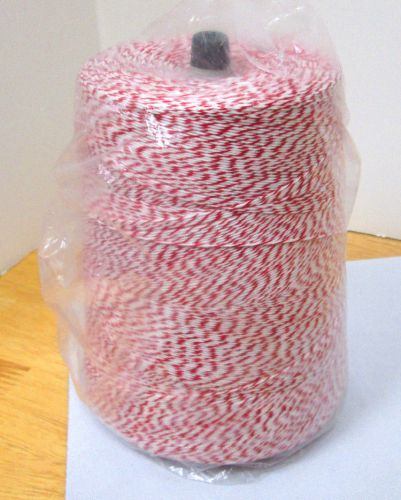 2 pound cone of Red &amp; White Bakery String, twine, cord over 9000 feet NEW
