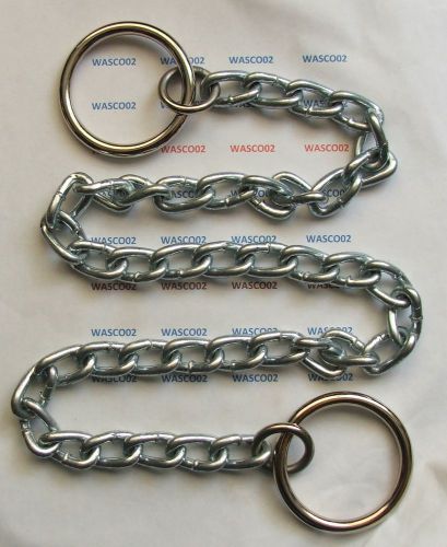 23&#034; Twist Link Connector Chain Links Handcuffs to Leg Irons With 2-1/4&#034; Rings