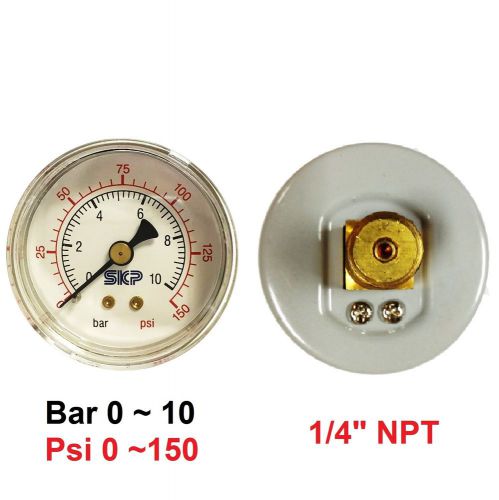 10 Air Pressure Gauge for Air Compressor WOG Water Oil Gas Chrome Plated 2&#034;