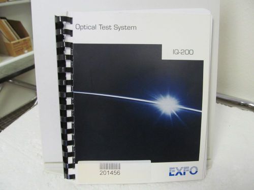 EXFO IQ-200 Optical Test System Instruction Manual
