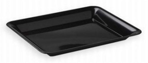Black Rectangular Plastic Serving Tray, 14&#034; x 10&#034;