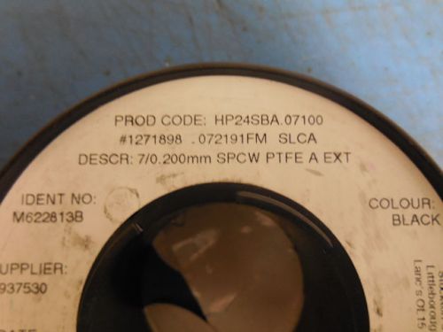 2 reels belden hp24sba.07100 7/0.200mm spcw ptfe a ext black wire 100 meter/reel for sale