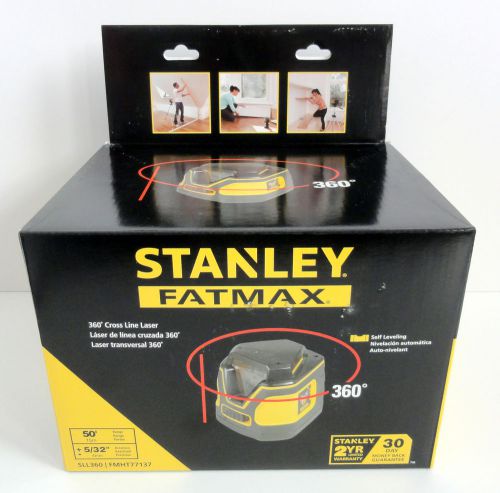 Stanley fatmax 360 line laser with cross line new in box sll360 - fmht77137 for sale