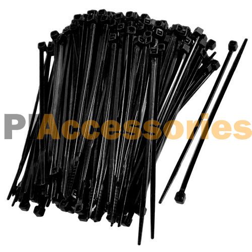250 Pcs Black 7&#034; inch Multi Purpose UV Resistant Outdoor Cable Zip Ties 40 Lbs