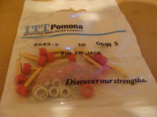 Pomona itt 3542-2 pin tip jack gold plated brass new 10 pack for sale