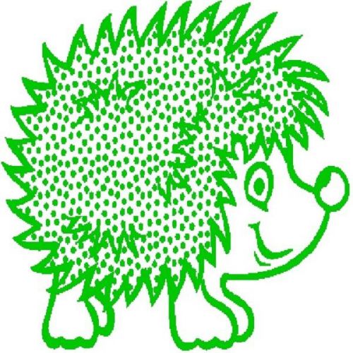 30 Custom Green Hedgehog Personalized Address Labels