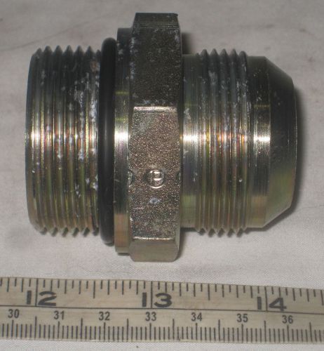 Parker 24-f5ox-s hydraulic fitting -24 (1-1/2&#034;) an/jic 37° x -24 sae/orb 1-1/2&#034; for sale