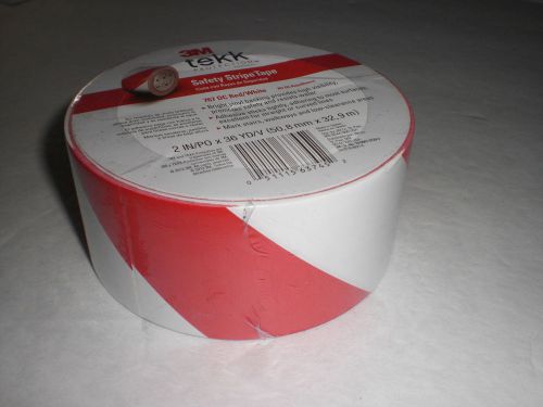 SAFETY STRIPE TAPE WHITE AND RED, 3M TEKK  2&#034; Wide x 36 Yards,767 DC RED/WHITE