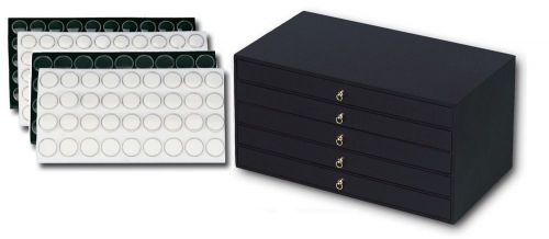 Lot of 172 gem jars w/wooden case gemstone organizer 5 drawer jewelry storage for sale
