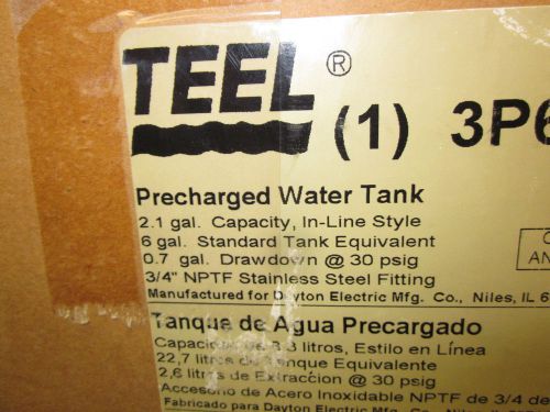 TEEL 3P676C PRECHARGED WATER TANK