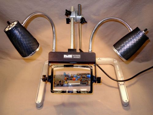 NOS NEW PACE PORTABLE LIGHTED MAGNIFIER WORK STATION SOLDERING INDUSTRIAL REPAIR