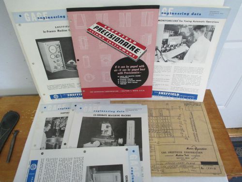 Lot of late 1950s sheffield corp instrument &amp; gage publications for sale