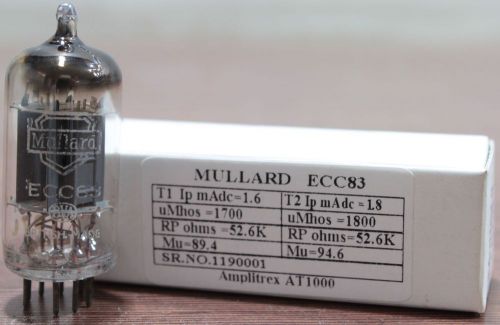 NOS 1x12AX7  ECC83 Mullard  D getter long plate Amplitrex tested #1190001