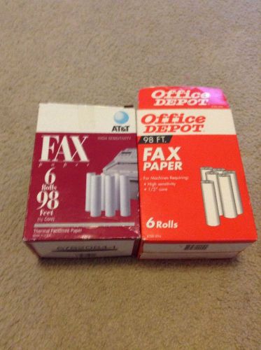 10 Fax Paper Rolls For High Sensitivity 1/2 Core
