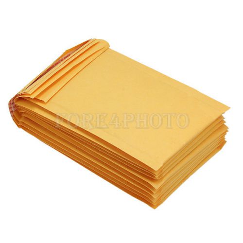10pcs Yellow Kraft Bubble Paper Mailer Letter Padded Self Sealed Envelopes