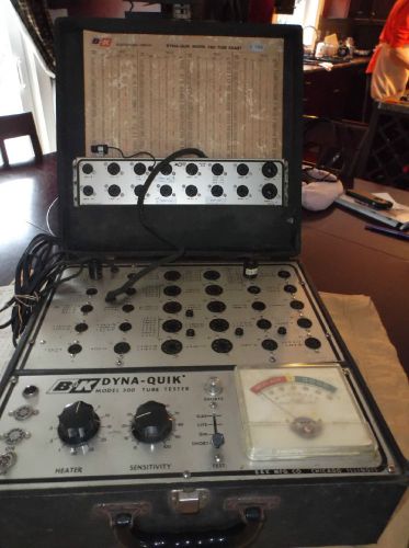 Vintage B&amp;K Dyna-Quik Model 500 Radio TV Tube Tester W/Tube Guides