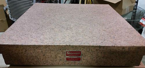 Starrett Granite Surface Plate Crystal Pink Grade B 24&#034; x 24&#034; x 4&#034;