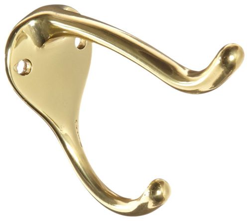 Rockwood 802.3 brass medium coat hook, 1-3/16&#034; width x 1-1/2&#034; height, 3&#034; proj... for sale