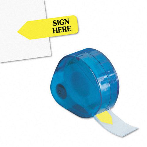 Redi-tag arrow message page flags in dispenser, &#034;sign here&#034;, yellow, 120 flags for sale