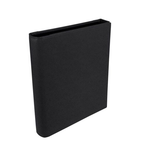 LUCRIN - A4 3-section binder - Granulated Cow Leather - Black