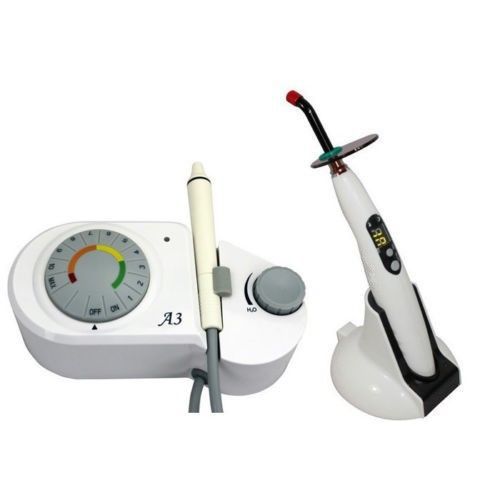 Dental Dentist Scaler Ultrasonic Piezo Scaler fit EMS + 1x Curing Light Lamp