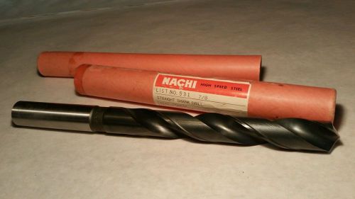 7/8&#034; Nachi straight shank industrial drill bit in storage tube