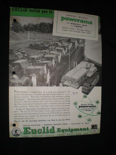 1955 EUCLID invites you to General Motors POWERAMA-World&#039;s Fair of Power