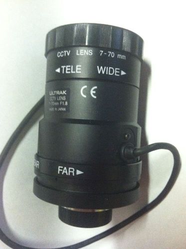 Ultrak 7-70mm Auto-Iris Color CCTV Camera Lens Long Range Surveillance F1.8-360