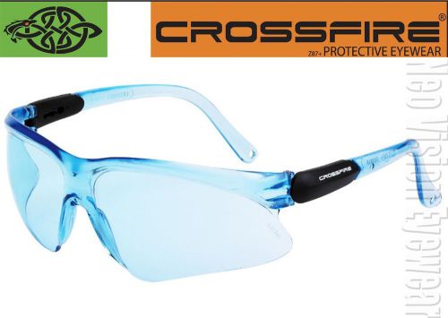 Crossfire Viper Blue Glacier Lens Safety Glasses Sun Motorcycle Shooting Z87+