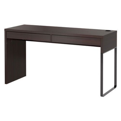 Ikea micke desk 2 drawers office computer workstation table black brown modern for sale