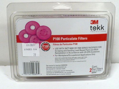 NEW 3M Tekk P100 Particulate Filter, 2-Pair