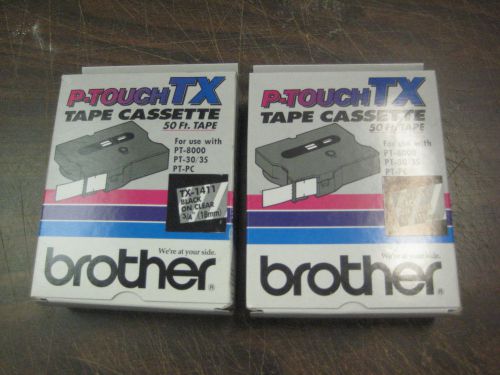 Lot of 2 NEW Brother TX-1411 P-Touch Tape Casette