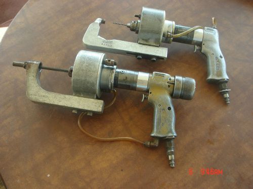 Lot of 2 used cleco  dresser pneumatic industrial hand drill grinder tool for sale