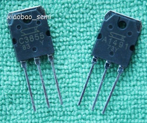 2pairs(4pcs) 2SA1491 &amp; 2SC3855 SANKEN Transistor A1491 &amp; C3855 TO-3P