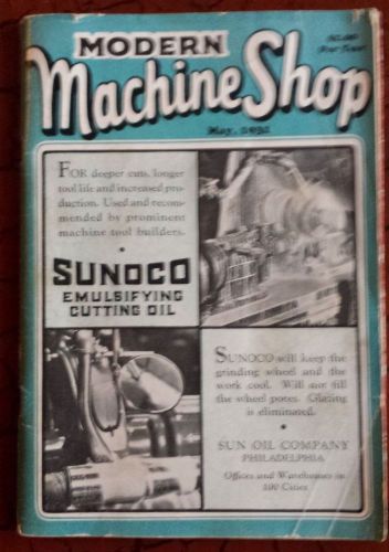 Modern Machine Shop magazine 1931 Good Shape